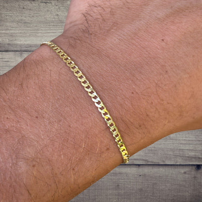 925 Sterling Silver 3mm Curb Bracelet