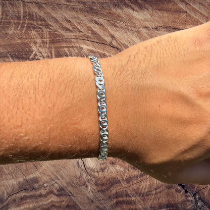 925 Sterling Silver 5.5mm Tiger Eye Bracelet