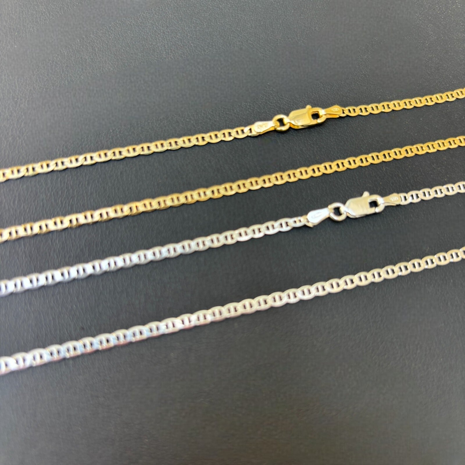 925 Sterling Silver 2.5mm Mariner Chain Necklace