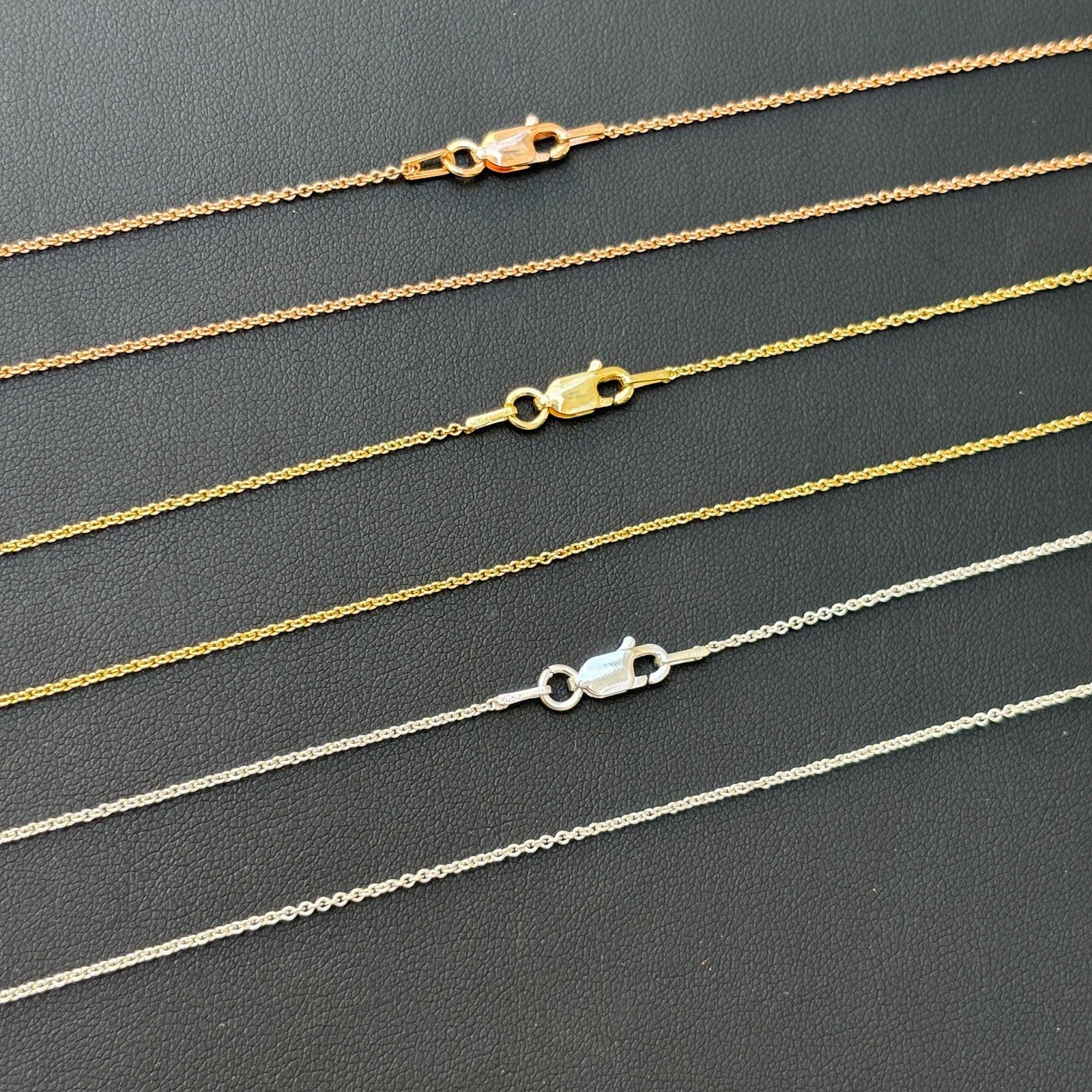 925 Sterling Silver 1mm Cable Chain Necklace