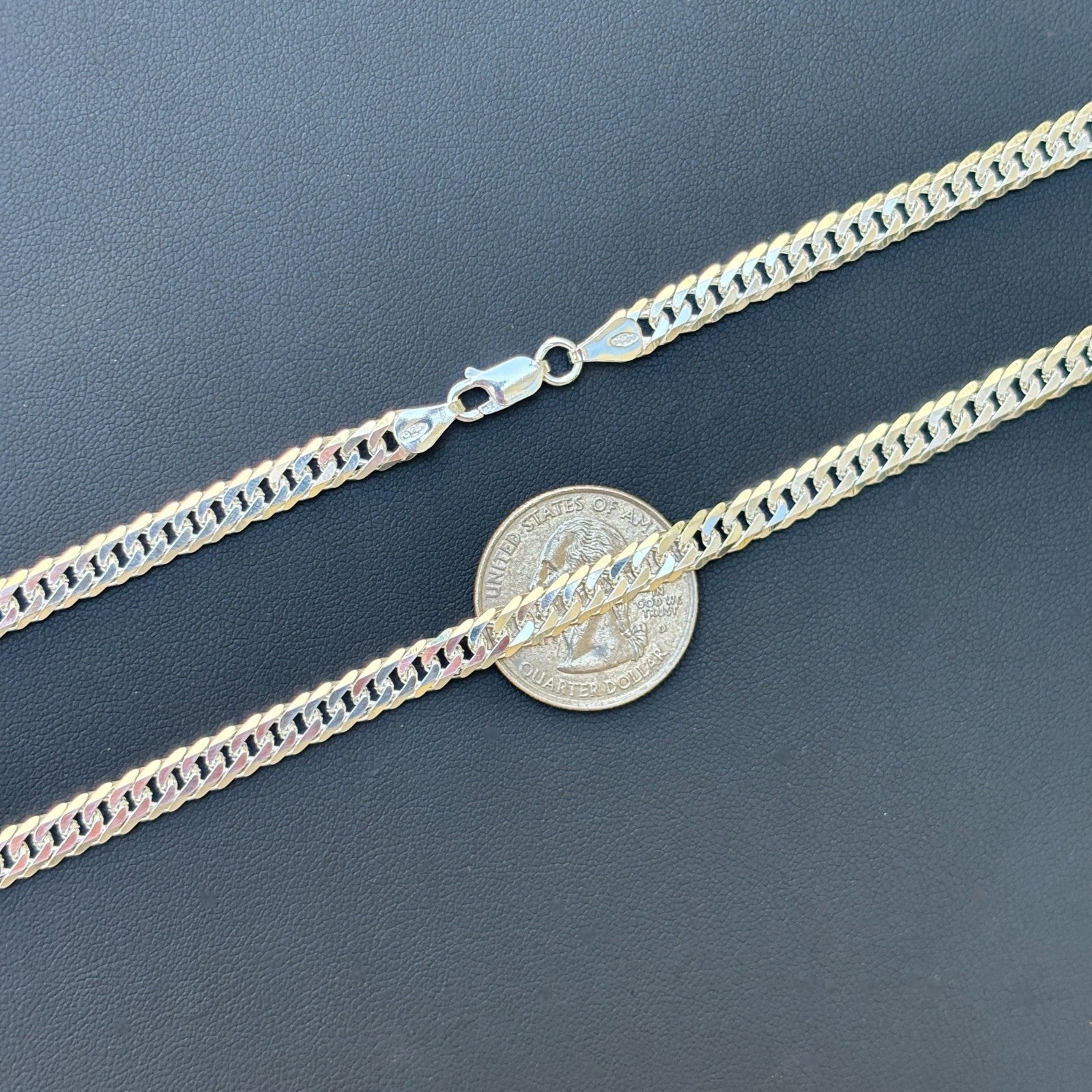 925 Sterling Silver 6mm Double Curb Chain Necklace