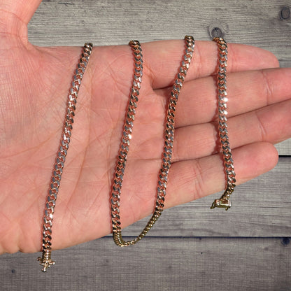 925 Sterling Silver 4mm Miami Cuban W. Box Clasp Chain Necklace