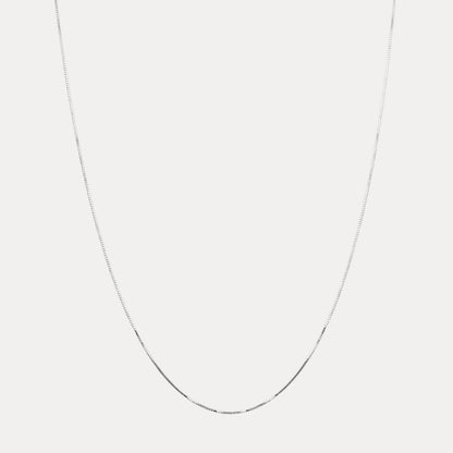 925 Sterling Silver 1mm Box Chain Necklace