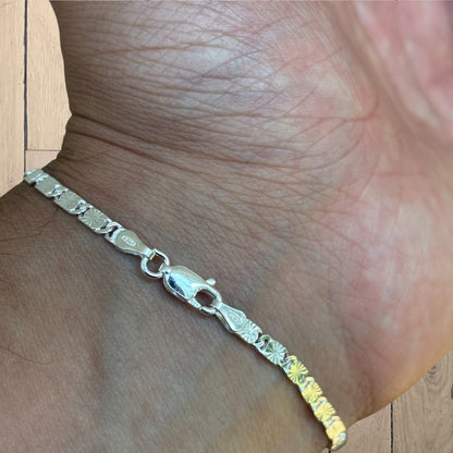 925 Sterling Silver 3mm Valentino Bracelet