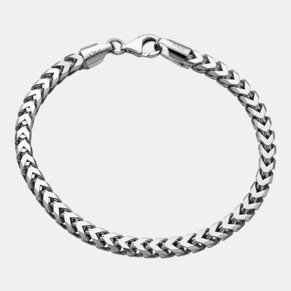 925 Sterling Silver 5mm Franco Bracelet