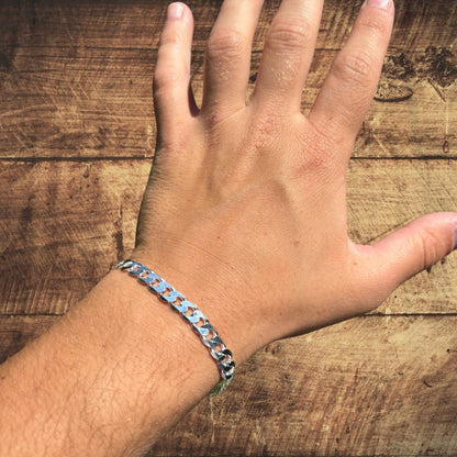 925 Sterling Silver 7mm Curb Bracelet