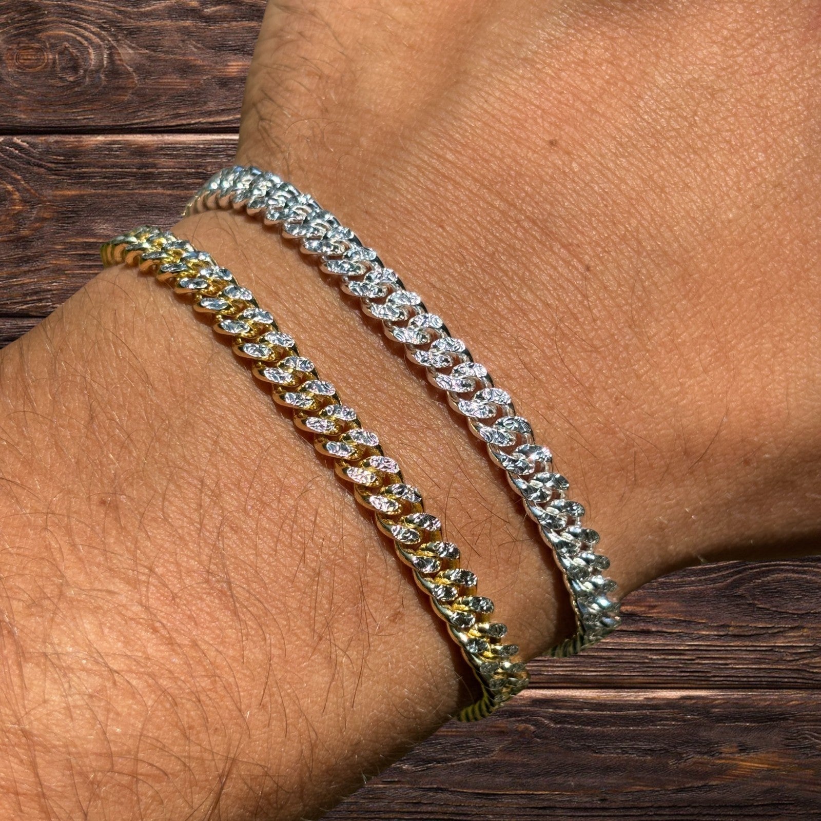 925 Sterling Silver 5mm Diamond Cut Miami Cuban Bracelet