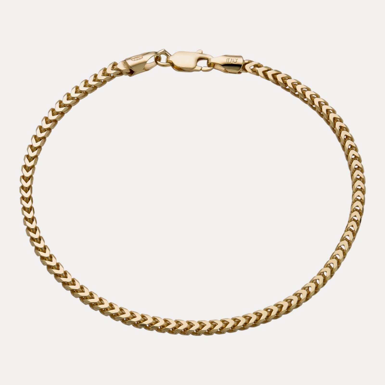 925 Sterling Silver 2.5mm Franco Bracelet