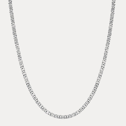 925 Sterling Silver 5mm Flat Byzantine Chain Necklace