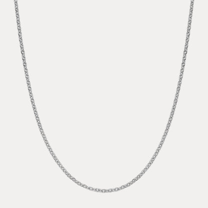 925 Sterling Silver 4mm Anchor Cable Chain Necklace