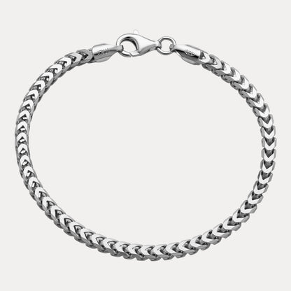 925 Sterling Silver 4mm Franco Bracelet