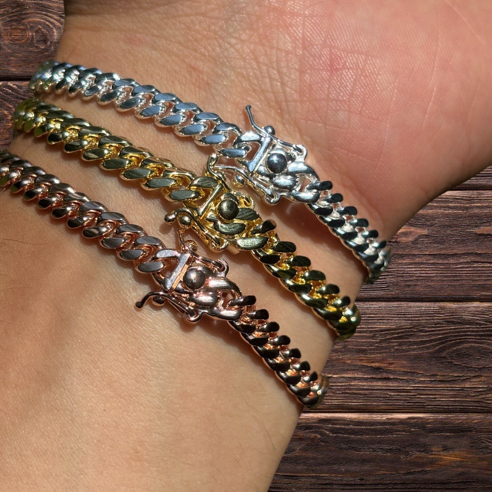 925 Sterling Silver 5mm Miami Cuban W. Box Clasp Bracelet