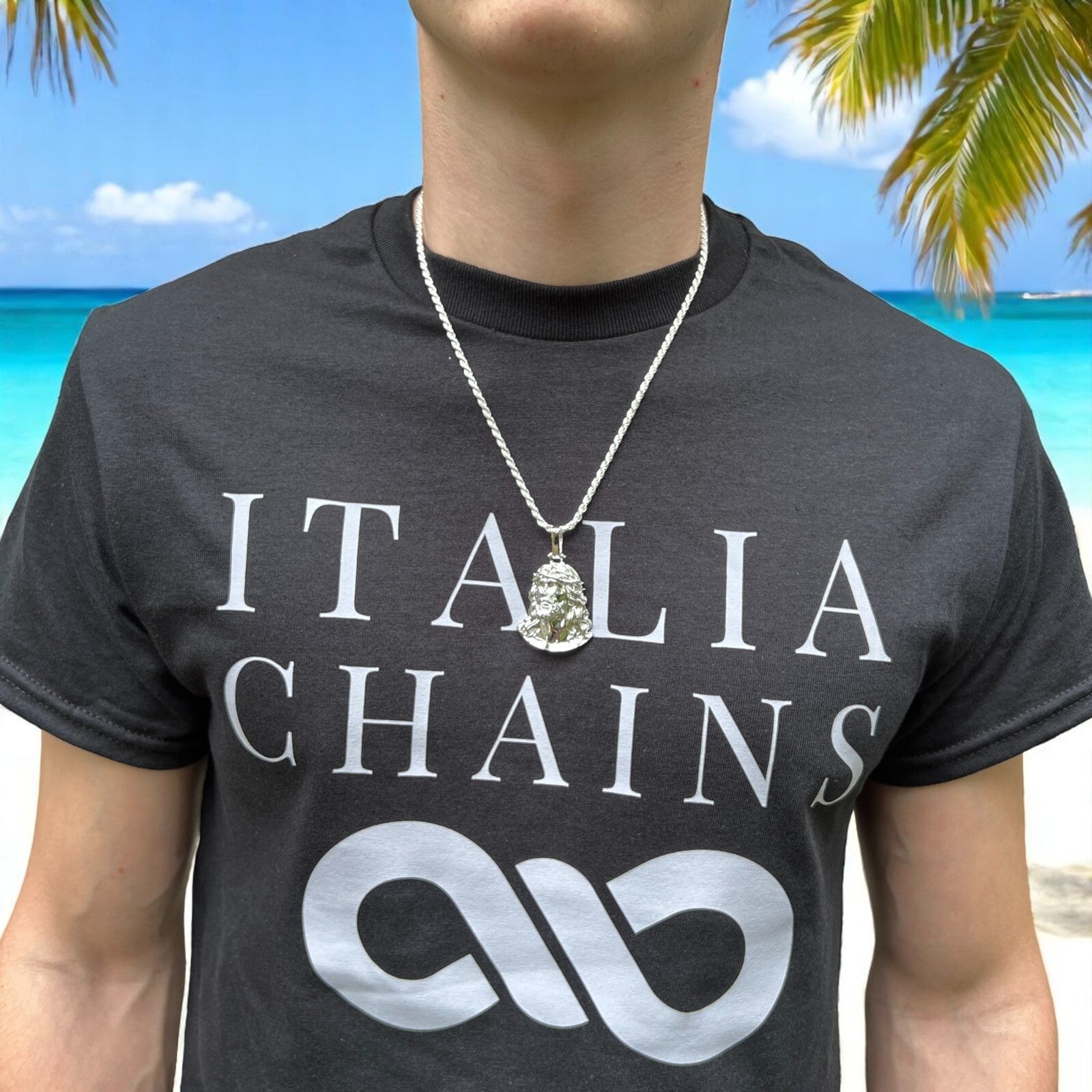 925 Sterling Silver Passion Of The Christ Jesus Piece Pendant - Medium