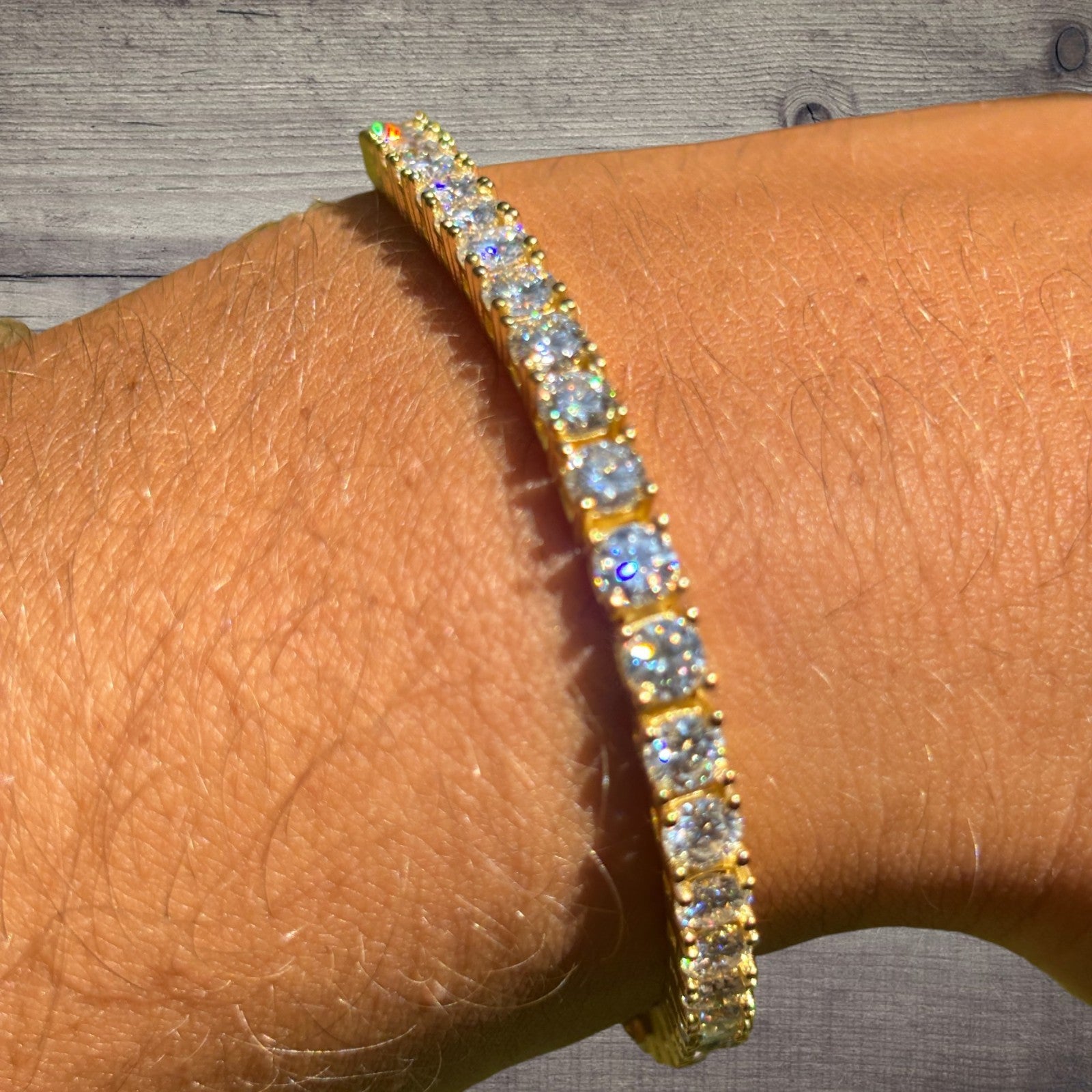 925 Sterling Silver 4mm Tennis Bracelet - CZ Or Moissanite