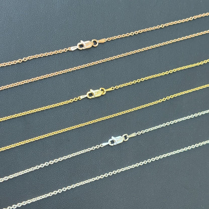 925 Sterling Silver 2mm Cable Chain Necklace