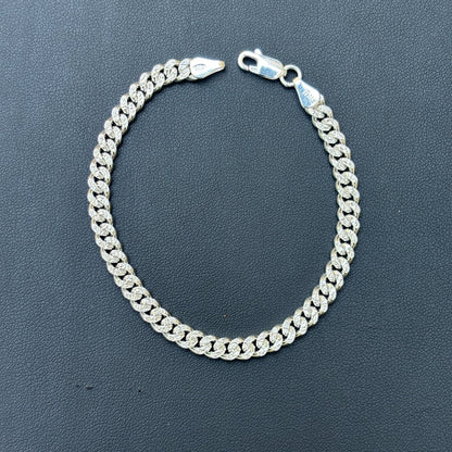 925 Sterling Silver 5mm Diamond Cut Miami Cuban Bracelet