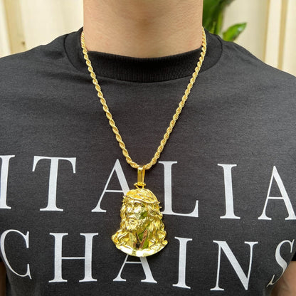 925 Sterling Silver Passion Of The Christ Jesus Piece Pendant - Large