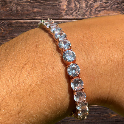 925 Sterling Silver 6mm Tennis Bracelet - CZ Or Moissanite