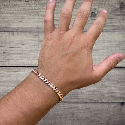 925 Sterling Silver 6mm Miami Cuban W. Box Clasp Bracelet