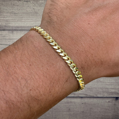 925 Sterling Silver 6mm Miami Cuban W. Box Clasp Bracelet