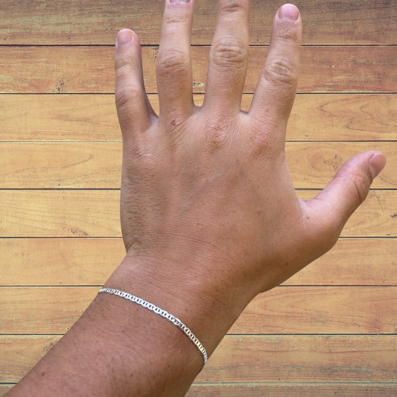 925 Sterling Silver 2.5mm Mariner Bracelet