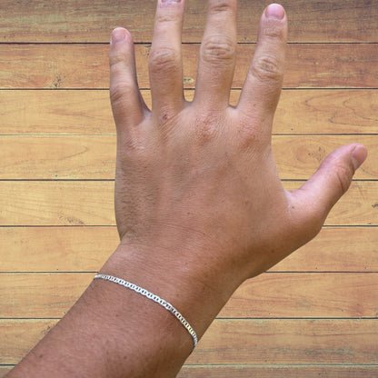 925 Sterling Silver 2.5mm Mariner Bracelet