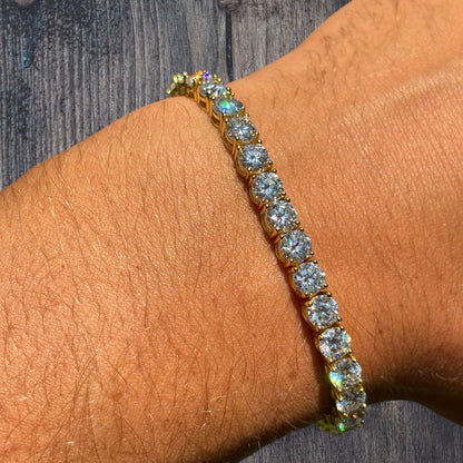 925 Sterling Silver 5mm Tennis Bracelet - CZ Or Moissanite