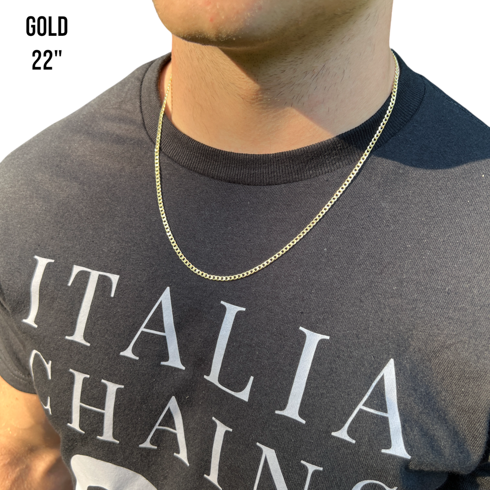 925 Sterling Silver 3mm Curb Chain Necklace