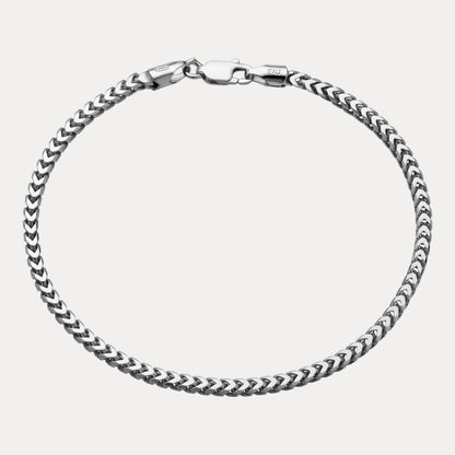 925 Sterling Silver 2.5mm Franco Bracelet
