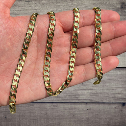 925 Sterling Silver 7mm Curb Chain Necklace