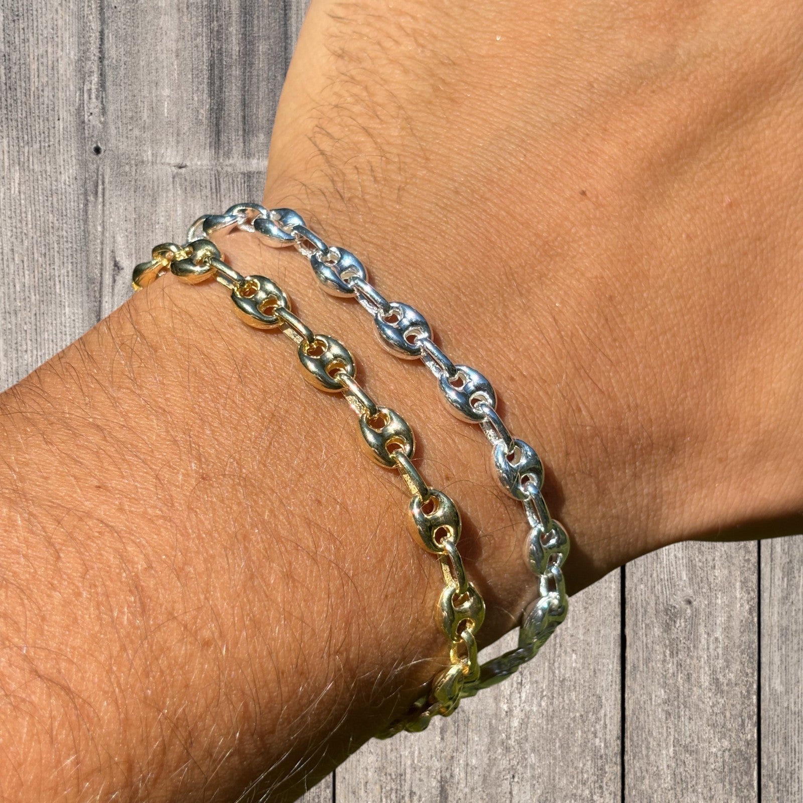 925 Sterling Silver 6mm Puffed Gucci Bracelet