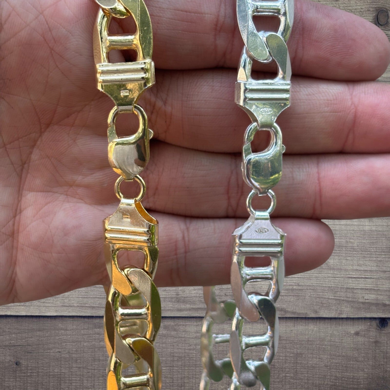 925 Sterling Silver 13mm Mariner Chain Necklace