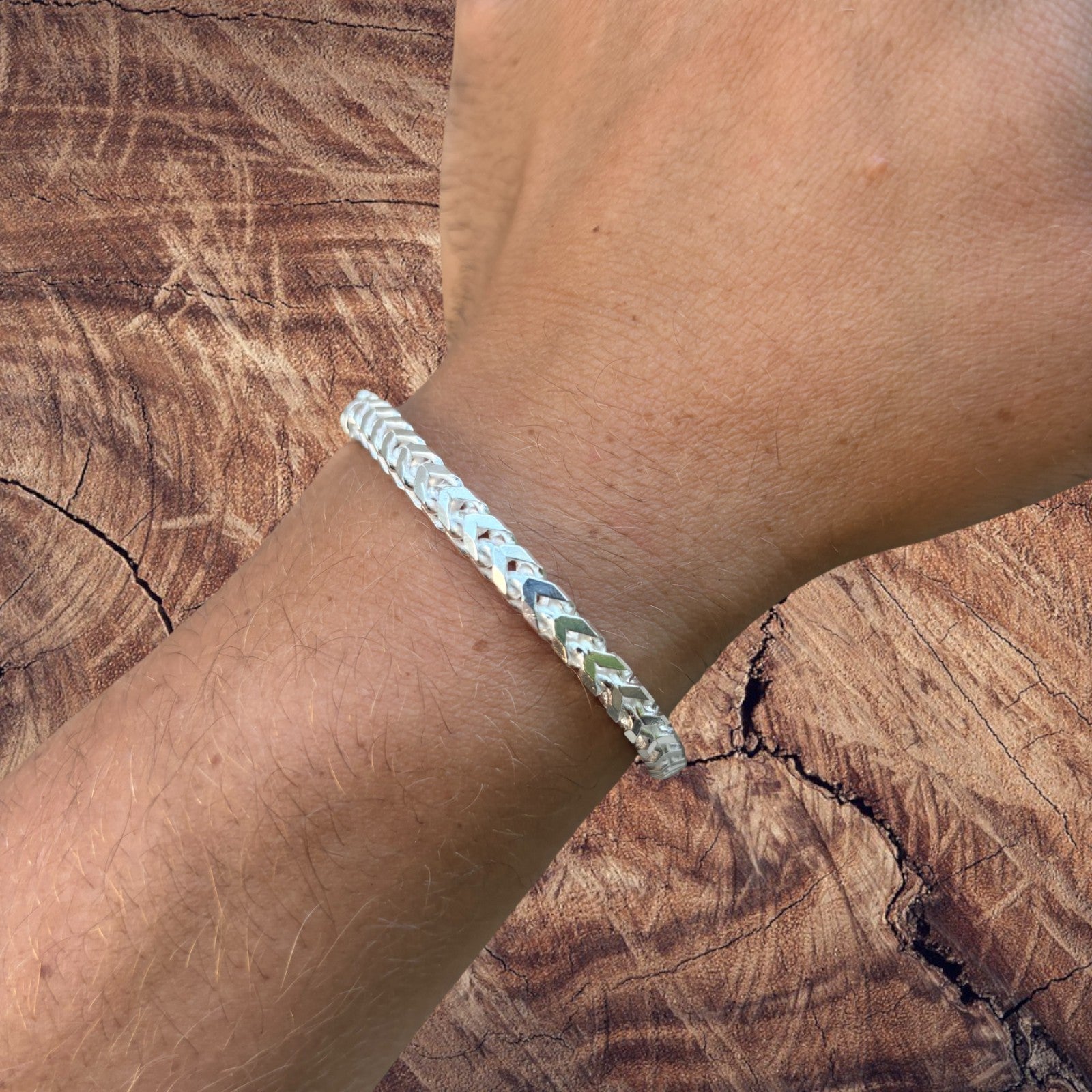 925 Sterling Silver 5mm Franco Bracelet