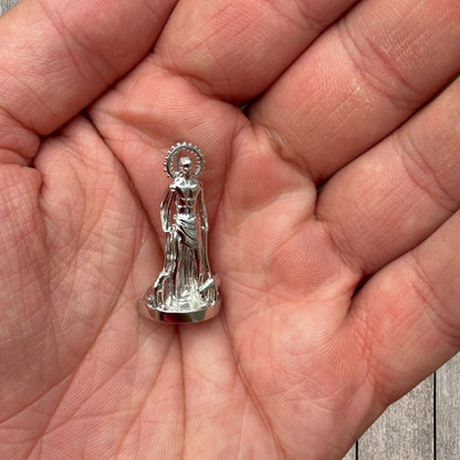 925 Sterling Silver St Lazarus San Lazaro Pendant - Small