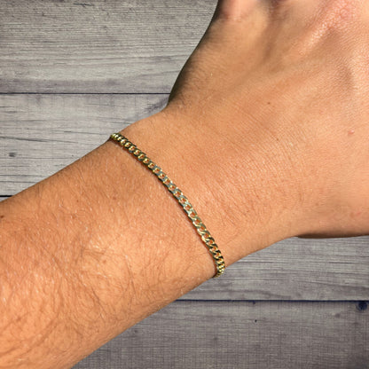 925 Sterling Silver 3mm Curb Bracelet