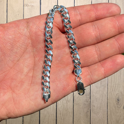 925 Sterling Silver 8mm Miami Cuban Bracelet