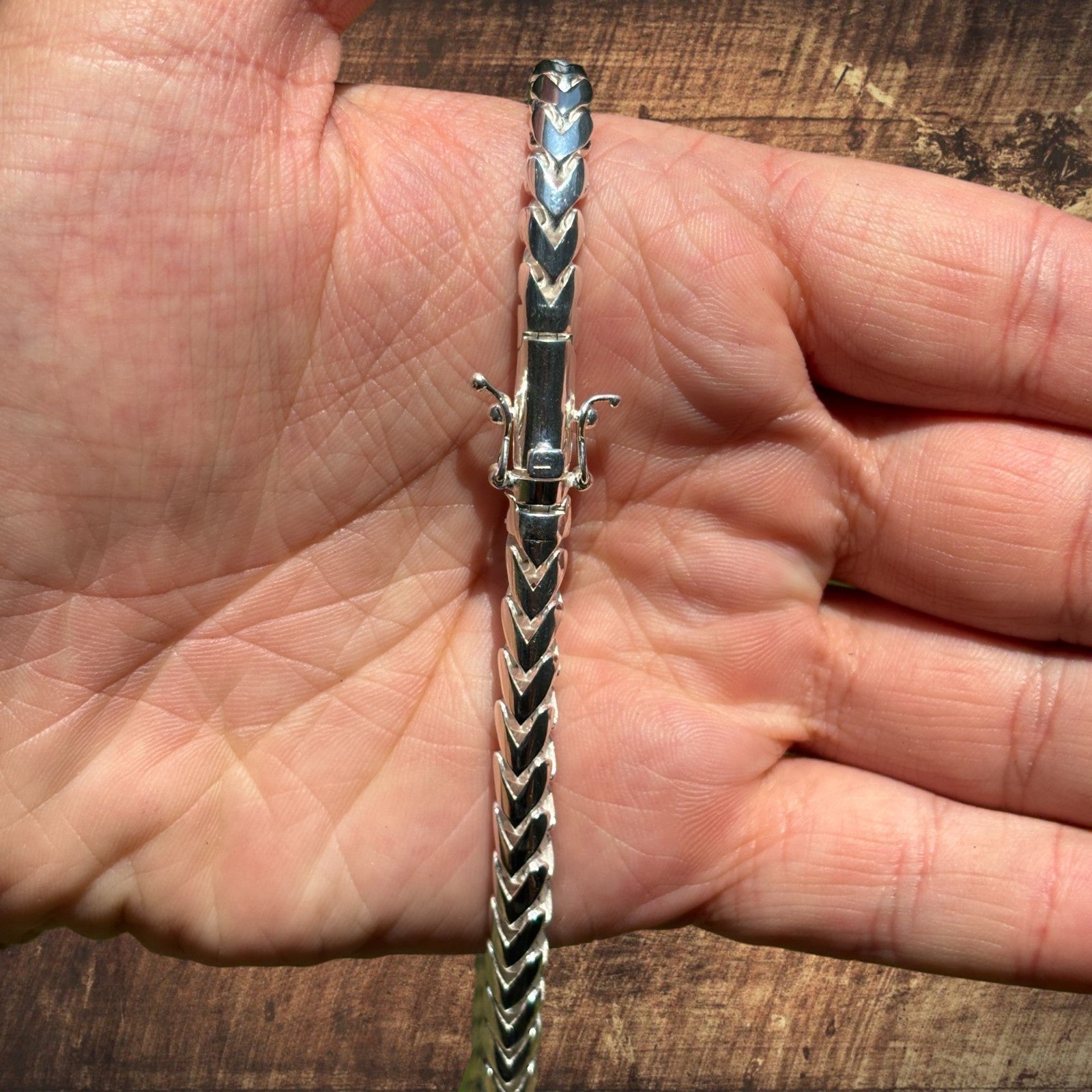 925 Sterling Silver 6mm Rounded Franco Chain Necklace