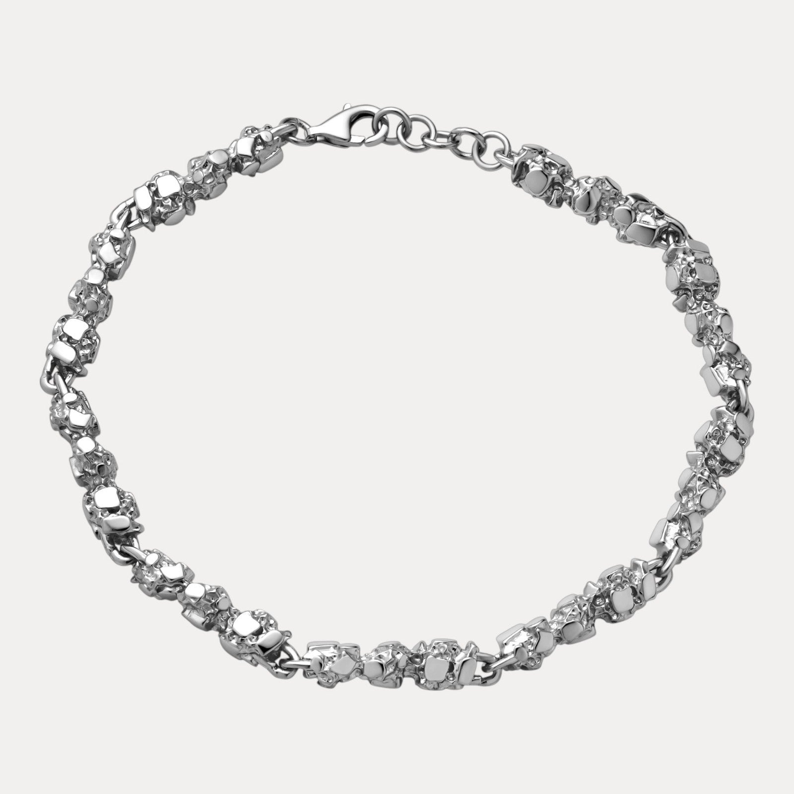 925 Sterling Silver 5mm Nugget Bracelet