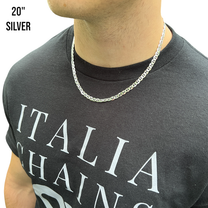 925 Sterling Silver 5mm Mariner Chain Necklace