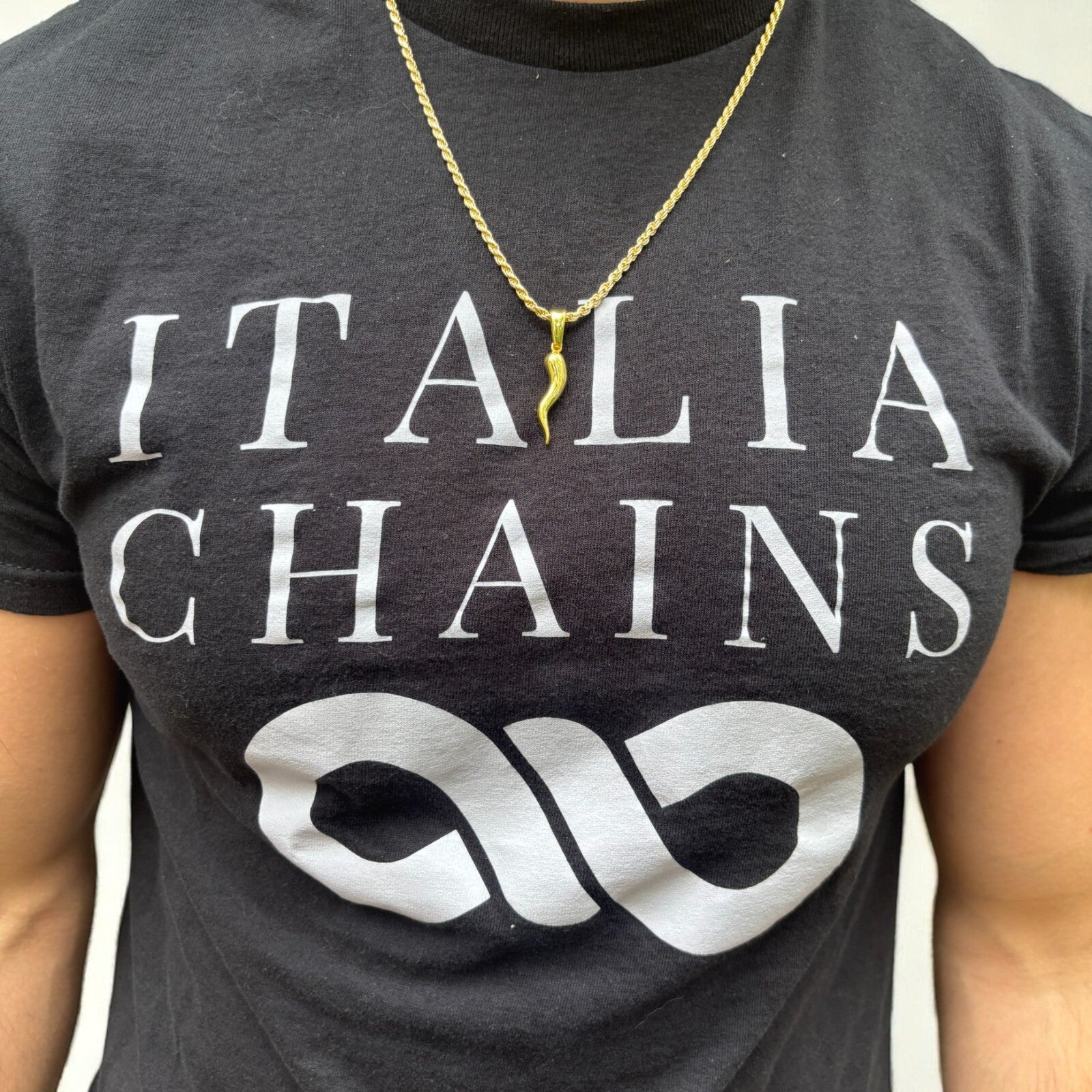 925 Sterling Silver Italian Horn Pendant