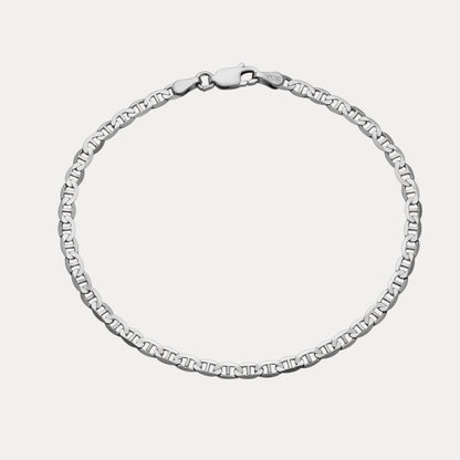 925 Sterling Silver 3mm Mariner Bracelet