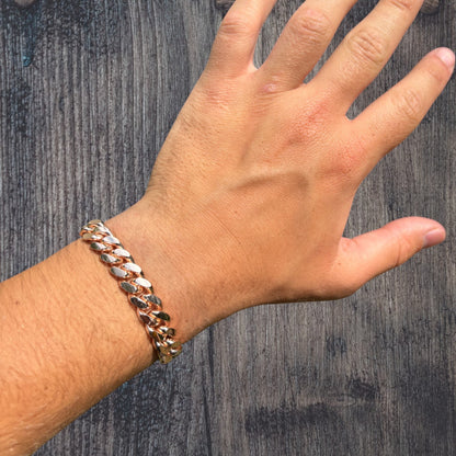 925 Sterling Silver 10mm Miami Cuban W. Box Clasp Bracelet