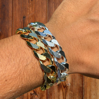 925 Sterling Silver 15mm Curb Bracelet
