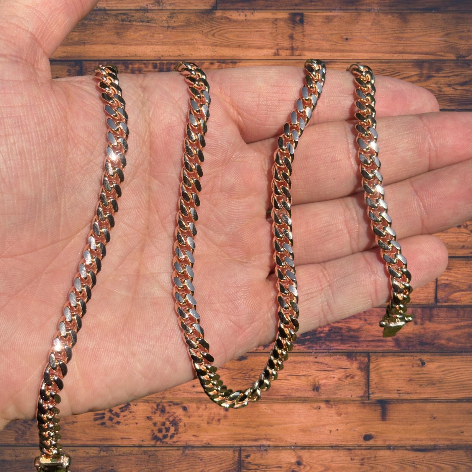 925 Sterling Silver 6mm Miami Cuban W. Box Clasp Chain Necklace