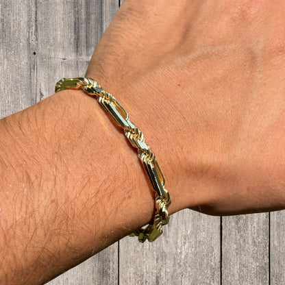 925 Sterling Silver 6mm Figarope Milano Bracelet
