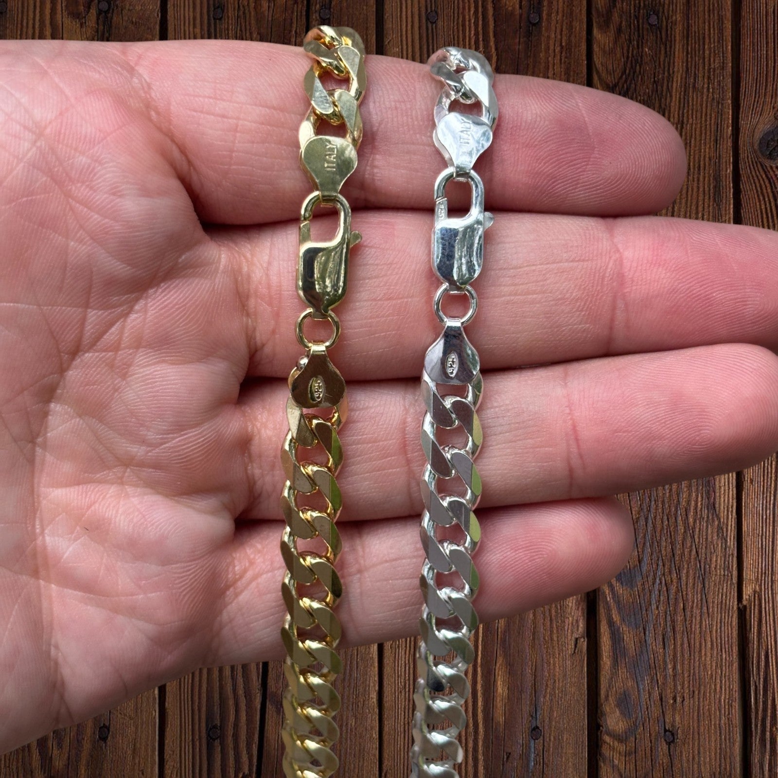 925 Sterling Silver 8mm Curb Chain Necklace