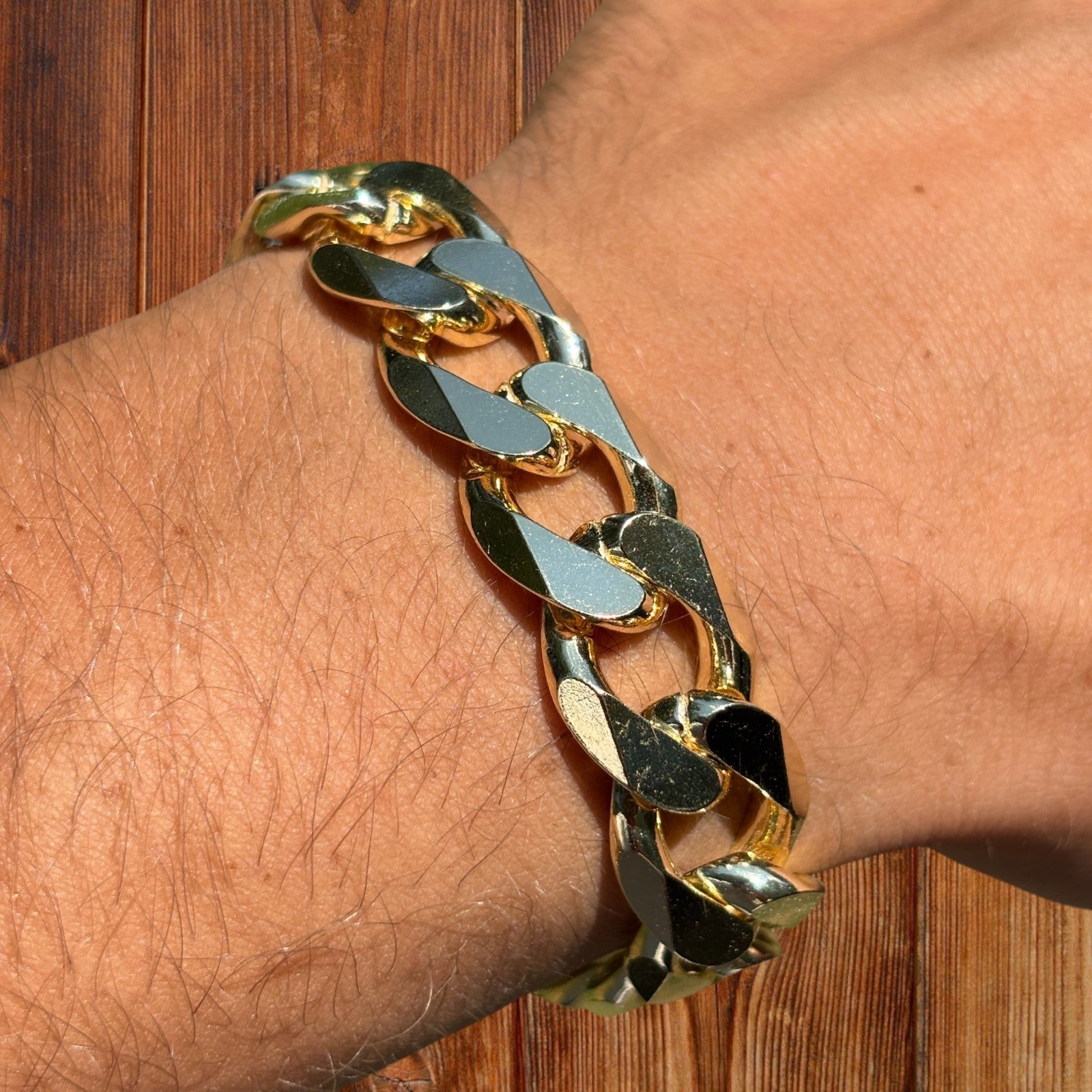 925 Sterling Silver 15mm Curb Bracelet