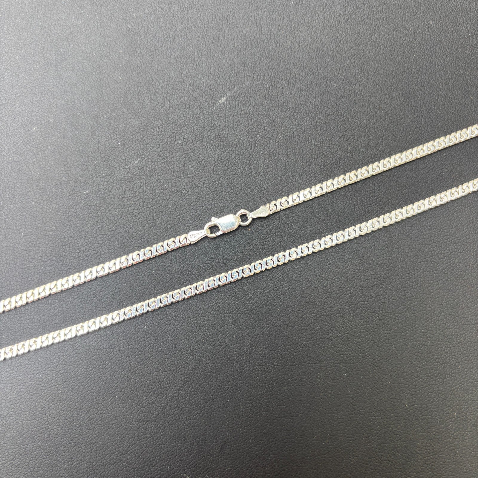 925 Sterling Silver 2.5mm Dollar Chain Necklace