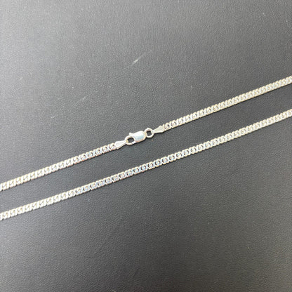 925 Sterling Silver 2.5mm Dollar Chain Necklace