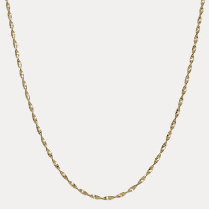 925 Sterling Silver 2.5mm Singapore Chain Necklace